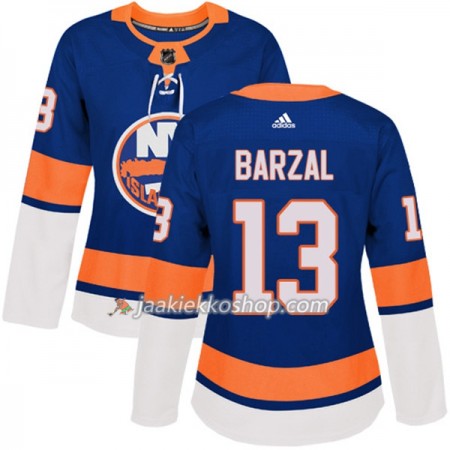 Nainen NHL New York Islanders Pelipaita Mathew Barzal 13 Adidas 2017-2018 Sininen Authentic